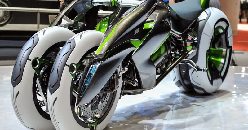 Nova moto de 3 rodas da Kawasaki: detalhes do protótipo surpreende os fãs